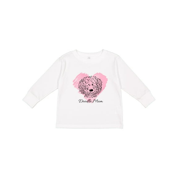 Inktastic Doodle Mom Girls Long Sleeve Toddler T-Shirt