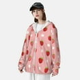 thumbnail image 4 of Pofeuu Strawberries Print Sun Protection Outdoor Lightweight Full Zip UV Cooling Hoodie Long Sleeve Summer Clothing for Outdoor Hiking-X-Large, 4 of 5