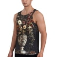 thumbnail image 2 of Fotbe Vintage Floral Vase A Pattern Men's Quick Dry Workout Tank Top Gym Muscle Tee Fitness Bodybuilding Sleeveless T Shirt Breathable Workout Shirt-XX-Large, 2 of 9