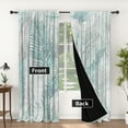 thumbnail image 2 of Lfeey Leaf Print Blackout Curtains, Bedroom Living Room，Room Darkening Rod Pocket Curtains, 63 Inch Length, 2 Panels, 2 of 6