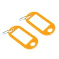 thumbnail image 4 of 20 Pcs Plastic Key ID Name Card Label Tags Split Ring Keyring Keychain Orange, 4 of 5