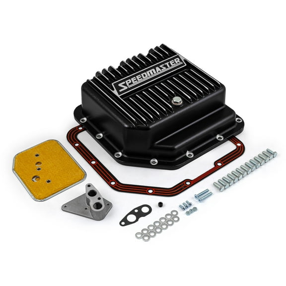 Speedmaster PCE221.1024.02 GM Turbo TH350 Black Extra Capacity Aluminum Transmission Oil Pan Kit