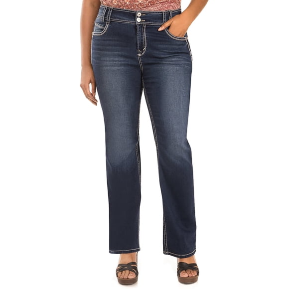 WallFlower Womens Curvy Bootcut Jeans Instastretch Pants