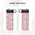 thumbnail image 3 of Yiaed Rabbit And Flower Print Water Bottle with Straw Lid, Stainless Steel Double Wall Insulated Water Bottle | Leak-Proof and Spill-Proof Water Bottle, 3 of 8