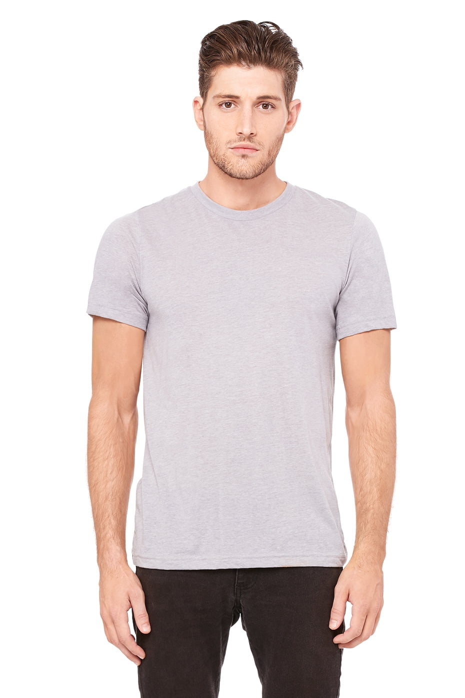 Bella + Canvas Unisex Triblend 3/4 Sleeve Baseball Tee - Grey/TR RYL TRB, Medium, Style #3200