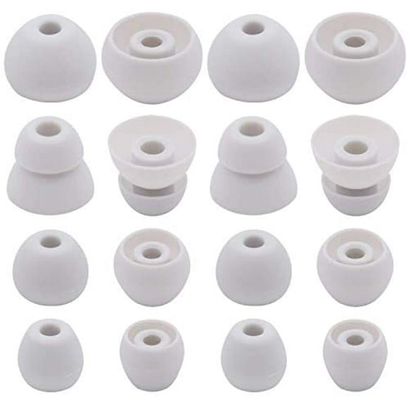 ALXCD Eartips for BeatsX in-Ear Headphone, 8 Pair S/M/L & Double Flange Durable Soft Silicone Replacement Earbud Tips,