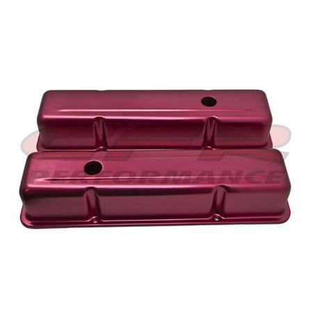 

CFR HZ-8115-RED Aluminum Stamped Tall Valve Covers Chevy Small Block 283-350 - Anodized Red