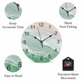 thumbnail image 5 of Wall Clock Green Ocean Waves Clocks PVC Silent Non-Ticking Battery Operated Decorative Ombre Beach Spray Round Clock for Home Living Room Kitchen Bedroom Office School Wall Decor 14 Inch, 5 of 9