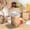 D, variant on Food Storage Airtight Clear Jars for Fresh Preservation with Lids, Vacuum Proof Kitchen Storage Containers Reusable Canning Jars for Dry 5 Size Set