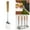Frying Spatula-Brown, variant on ZOURIH 1 PCS 304 Stainless Steel Kitchen Cooking Utensils with Wooden Handle, Metal Kitchen Utensils, Large Heat Resistant Wooden Handle Kitchen tools, Stainless Steel Wok Spatula,Spatula-Brown