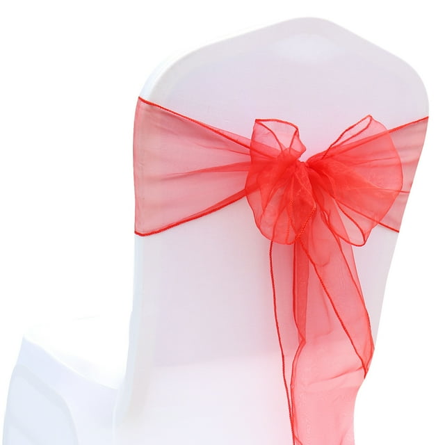 Lazos para sillas, 25 bandas de organza para sillas, decoración para sillas de boda, bandas para cubrir sillas, lograr más