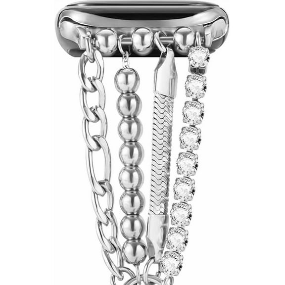 XIUDA Gold Chain Compatible for Apple Watch Band 41mm 40mm 38mm 42mm 44mm 45mm 46mm, Gold Apple Watch Bands for Women Slim Gold Chain Apple Watch Band