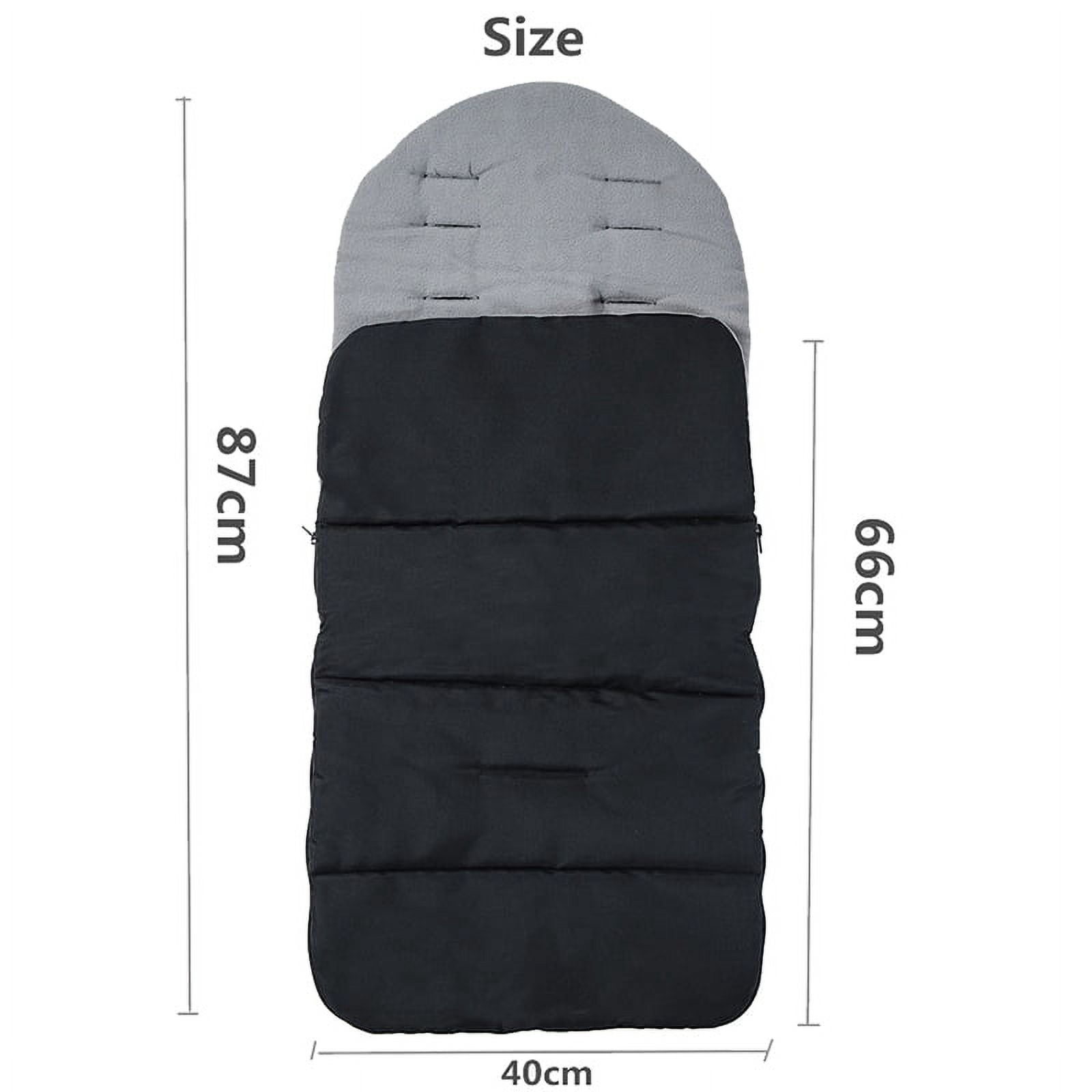Baby Sleeping Bag Universal 3 in 1 Stroller Annex Mat Footmuff Cover Autumn and Winter Pram Mat Keep Warm Waterproof Windproof Cold-Proof Detachable (Black)
