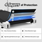 Yagud Walking Pad Treadmill with Handle Bar and Adjustable Incline, 3.8HP Portable Electric Treadmills with Wheels for Home, Home Treadmills with Incline, 0.5-3.8MPH, Silver