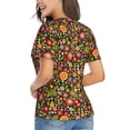 thumbnail image 3 of Vsdgher Paisley7 Women Shirts V Neck Short Sleeve Tops T-Shirt Basic Tees, S to 3XLSmall, 3 of 5