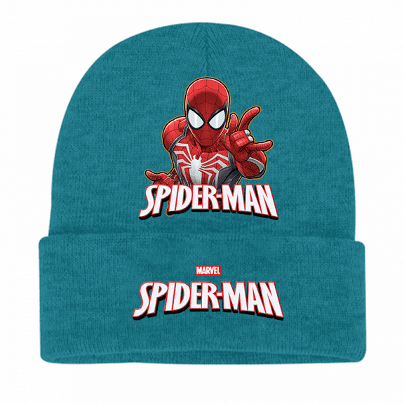 Spidermans Kids Knitted Winter Hats - Warm Character Print Beanies for Boys & Girls