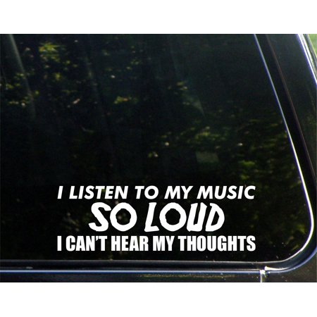 I Used To Be Cool Bumper Sticker I Listen To My Music So Loud I Can't Hear My Thoughts - 8-3/4