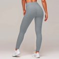 thumbnail image 6 of YUEHUA Women's High Waist Ribbed Textured Yoga Leggings, Tummy Control Butt Lifting Compression Pants, Stretchy Workout Tights for Gym & Jogging, 6 of 9