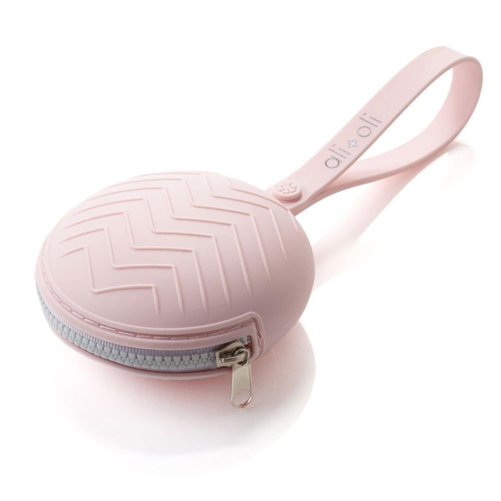 Ali+Oli Pacifier Holder Case (Pink) Stores Pacifiers & Pacifier Clips
