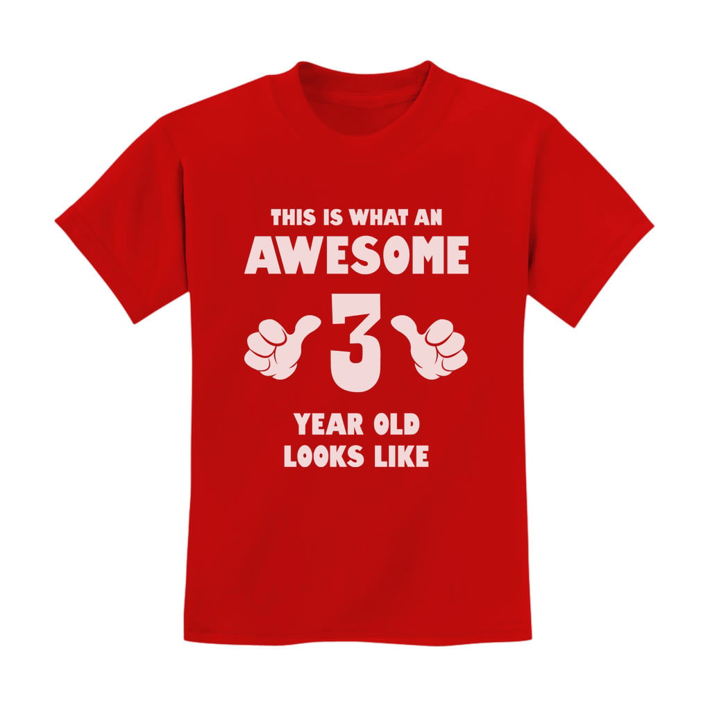 This is What an Awesome 5 Year Old Looks Like Funny Birthday Kids T-Shirt