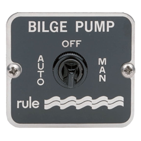 4" Black Square Contemporary 3 Way Panel Switch
