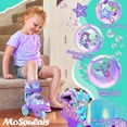 thumbnail image 3 of Mermaid Roller Skates for Girls Kids Toddler Light up & Adjustable Sizes Rollerskates, 3 of 8