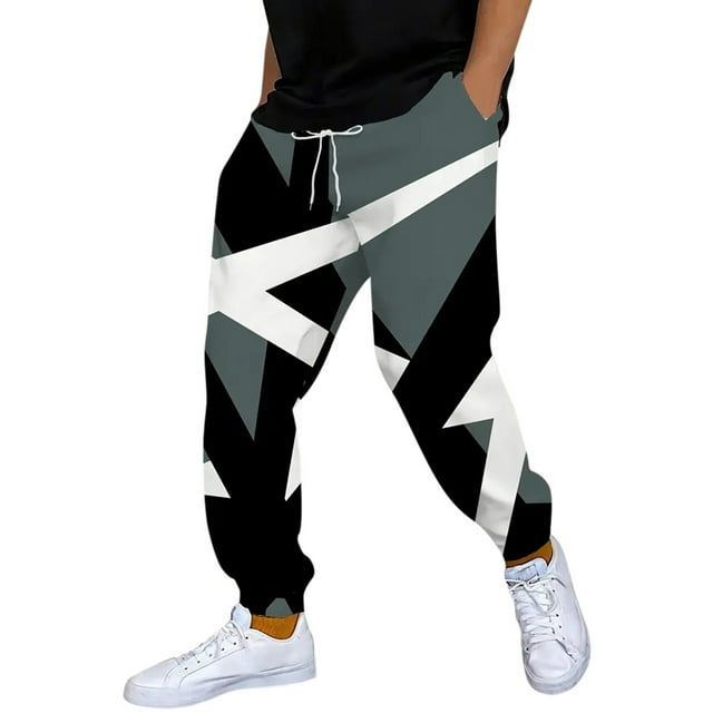 WEAIXIMIUNG Pantalon Habillé Homme Ajusté Extensible Mode Homme Animal Cordon de Serrage Pantalon Décontracté Ample Confortable Tendance Imprimé