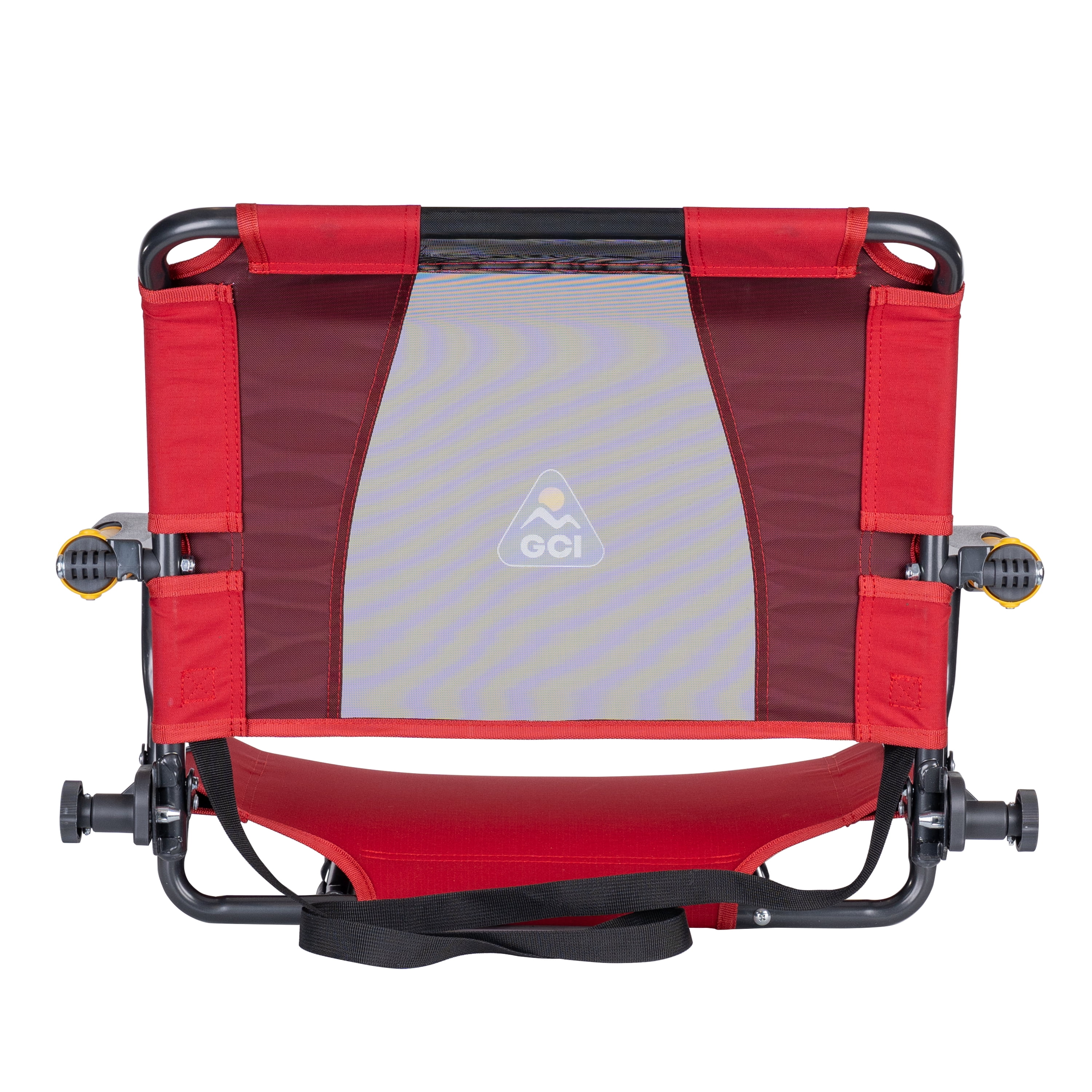 GCI Outdoor Stadium Rock-Cliner Red Rocking Stadium Seat for Bleachers with Back Support and Armrests