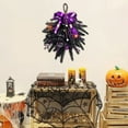 thumbnail image 1 of Corona de calavera Fiudx simulación de Halloween decoración morada para casa embrujada, 1 of 5