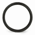 thumbnail image 2 of White Stainless Steel Ring Band Wedding Hammered Black IP-plated 8mm, 2 of 6