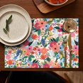 thumbnail image 5 of Pioneer Flower Floral Print Pattern Summer Placemats Table Placemats Set Of 4-Linen Kitchen Washable Placemats Table Mats 12x18 Inch Non-Slip Heat Resistant, 5 of 6