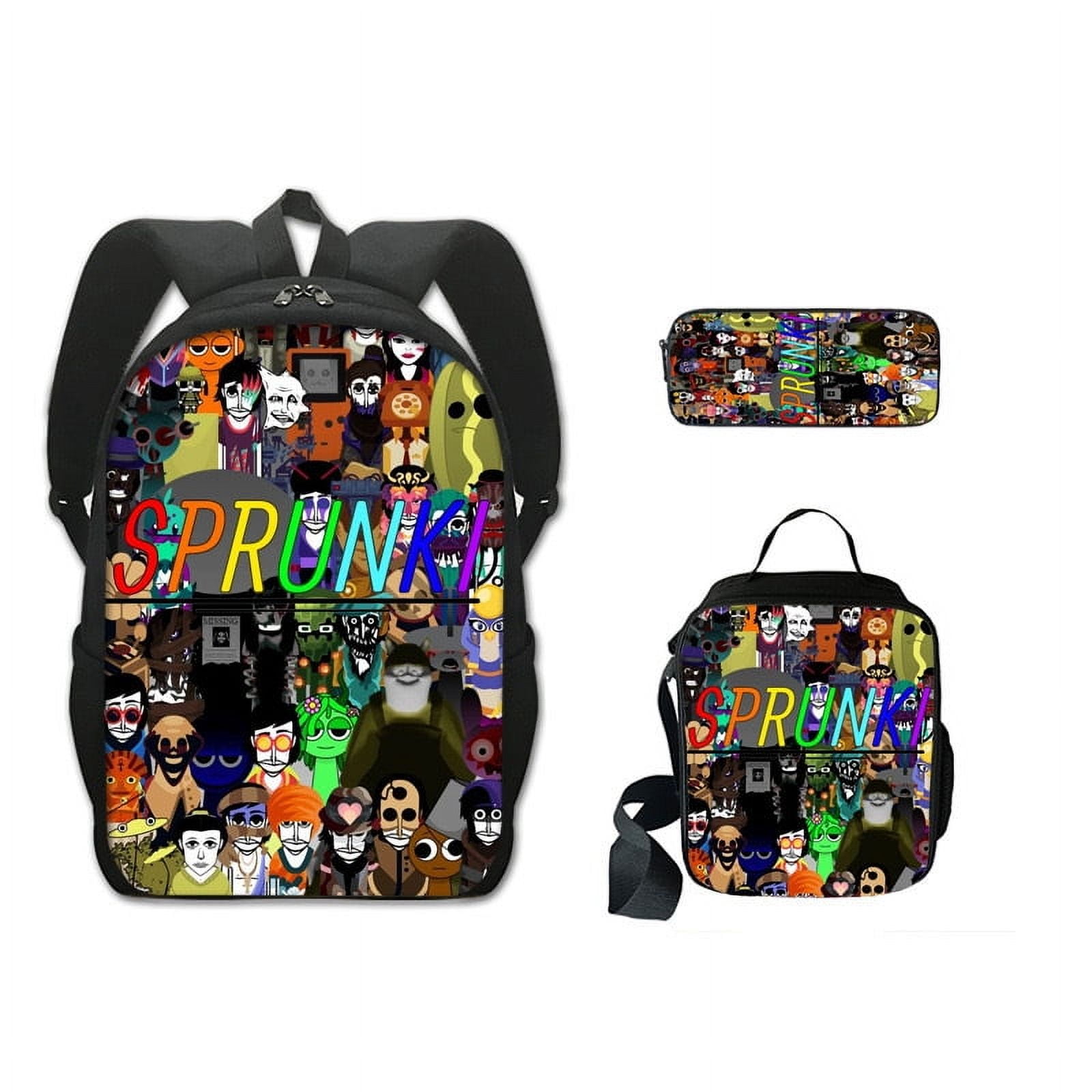 WovenWink Sprunky Backpacks, Sprunki Back Packs Pencil Bags Crossbody Bags Games Mochila Travel Back Packs, Best Gifts for Game Fans Birthday Graduation Theme Party