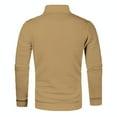 thumbnail image 6 of APEXFWDT Men's Casual Pullover Sweater Waffle Thermal Sweatshirt Men Long Sleeve Mock Neck Button Sweaters Fashion Henley Top, 6 of 7
