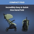 thumbnail image 2 of Delta Children Icon Ultra Compact Lightweight Everyday & Travel Stroller - One-Hand Fold - Only 15.6 lbs- Fits in Overhead Compartments - Greenguard Gold Certified - Multi-Position Recline, Sage Green, 2 of 5