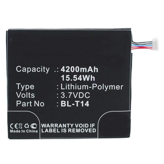 Batteries N Accessories BNA-WB-P5181 Tablets Battery - Li-Pol, 3.7V, 4200 mAh, Ultra High Capacity Battery - Replacement for LG BL-T14 Battery