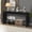 60 Inches Black + Solid Wood+MDF + Double Board Suspension Design, variant on 60'' Black Farmhouse Console Table - Retro Wooden Entryway Table with Double Board Suspension Design, Solid Wood & MDF, Sofa Table for Living Room