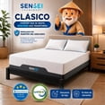thumbnail image 4 of Colchón Queen Size Sensei Clásico Semi Suave de Memory Foam Premium en Caja, 4 of 6