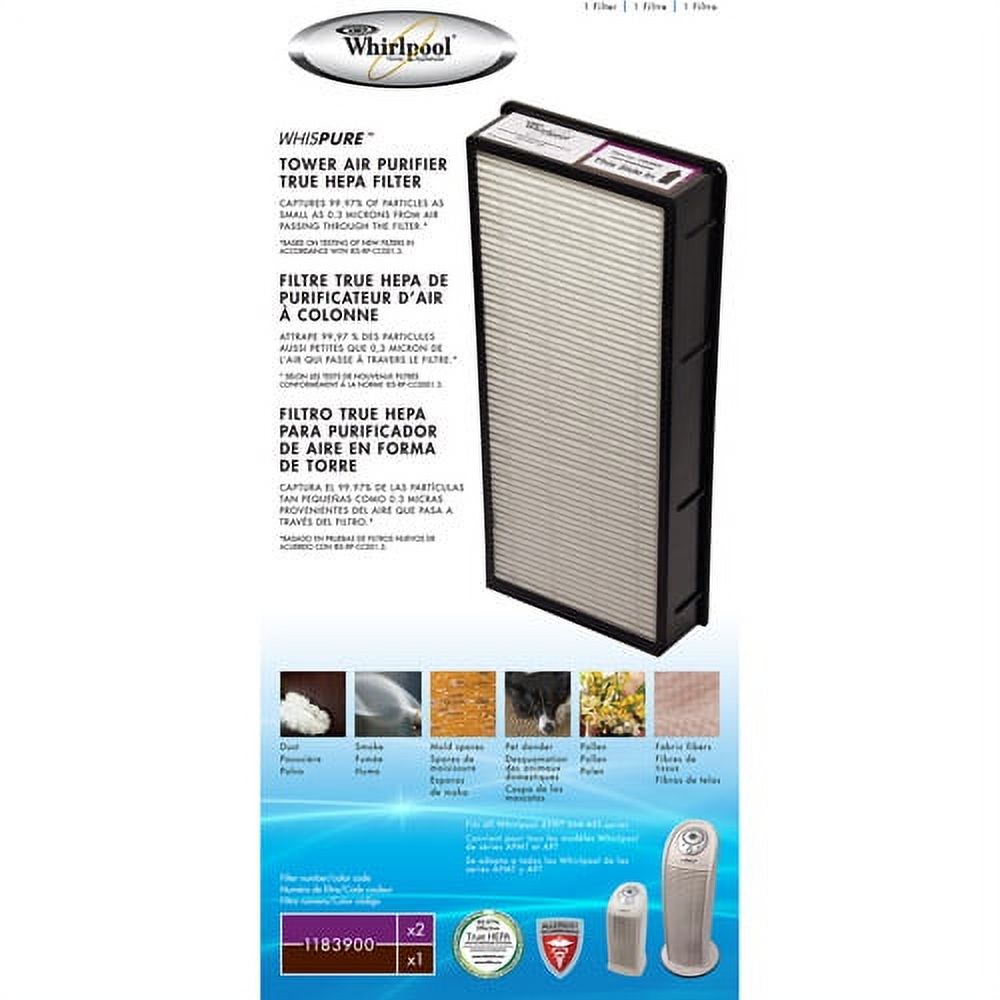 Whirlpool 1183900 Hepa Filter Tower Air Purifier