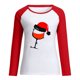 thumbnail image 4 of Camiseta informal de manga larga con cuello redondo y estampado navideño de retazos de primavera para mujer Fridja  bvmnju1692, 4 of 7