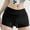 Black, variant on Sakmal Plus Size Shorts Women Cotton Running Comfy Black Solid Ladies Shorts with Pockets