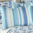 thumbnail image 3 of Levtex Home - Laida Beach Quilt Set -Twin Quilt + One Standard Pillow Sham - Coastal Stripe - Green, Blue, White - Quilt Size (68x86in.) and Pillow Sham Size (26x20in.) - Reversible - Cotton, 3 of 6