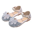 thumbnail image 4 of IUJSOY Toddler Little Girls Ballet Flats Rhinestone Mary Jane Glitter Princess Dress Shoes, 4 of 9