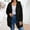 hwj# Black348, variant on Huowey Womens Overcoat Soft Wool Fuzzy Hooded Jacket Long Sleeve Casual Open Front Cardigan With Pockets Lightweight Outdoor Dailywear,Army Green,L