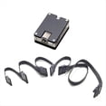 thumbnail image 1 of DC12V 5.5x2.5mm to 12V 5V SATA HDD SSD Power Cable Hard Disk Adapter Module Power Supply DC-SATA Nas 5SATA,1 * Module 1 * power cable,Black, 1 of 8