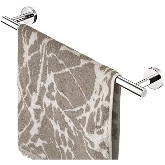 Chrome 18 Inch Towel Bar for Bathroom, SUS304 Stainless Steel Bathroom Towel Rack Wall Mounted, Modern Home Decor Bath Towel Holder with Hardware Accessories (Total Length 19.8 Inch)