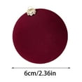 thumbnail image 3 of 12 Pcs Velvet Christmas Ornaments - 2.36" Flocked Shatterproof Hanging Balls for Xmas Tree, Holiday & Wedding Decor (Vintage Style), 3 of 5