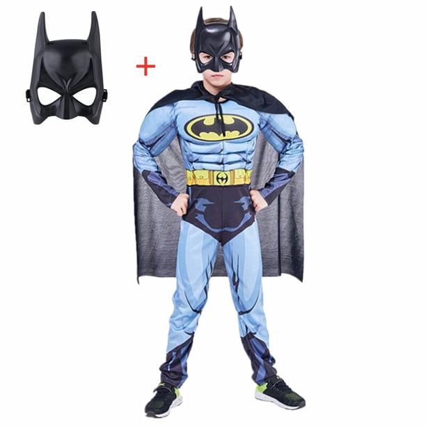 Disfraz de juego de rol de murciélago para niños, mono de máscara de superhéroe, personaje de película de Halloween, disfraz de fantasía, juego de vacaciones para niños xuanjing unisex