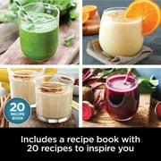 Ninja Nutri-Blender Plus Compact Personal Blender, 900-Peak-Watt Motor, Frozen Drinks, Smoothies, Sauces & More, (3) 20 oz. To-Go Cups, (2) Spout Lids & (1) Storage Lid, Dishwasher Safe, BN301 Silver