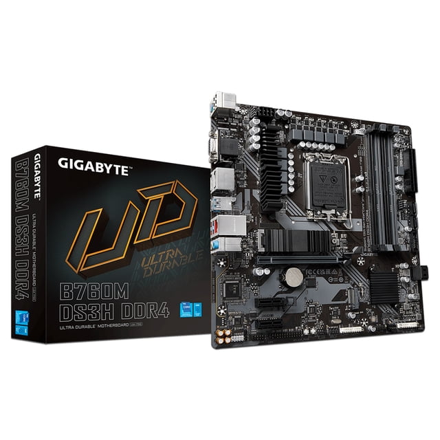 T. Madre Gigabyte UD B760M, Chipset Intel H510M, Socket 1700, Memoria: DDR4, Micro-ATX. Gigabyte B760M DS3H DDR4