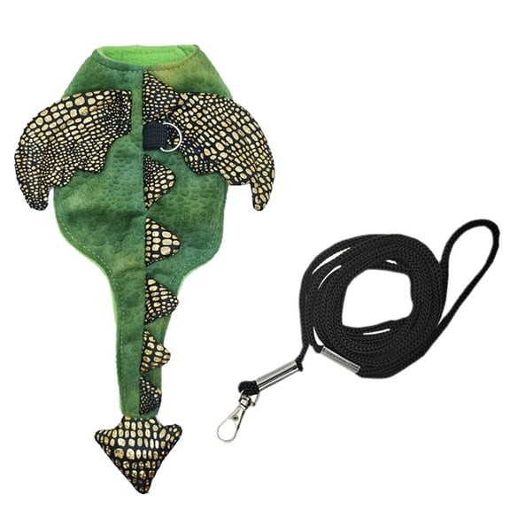 Reptiles Harness Dinosaur Costume with & Leash Lizards Outdoor Walking Costume BeardedDragon Winter Clothes Easy Wear